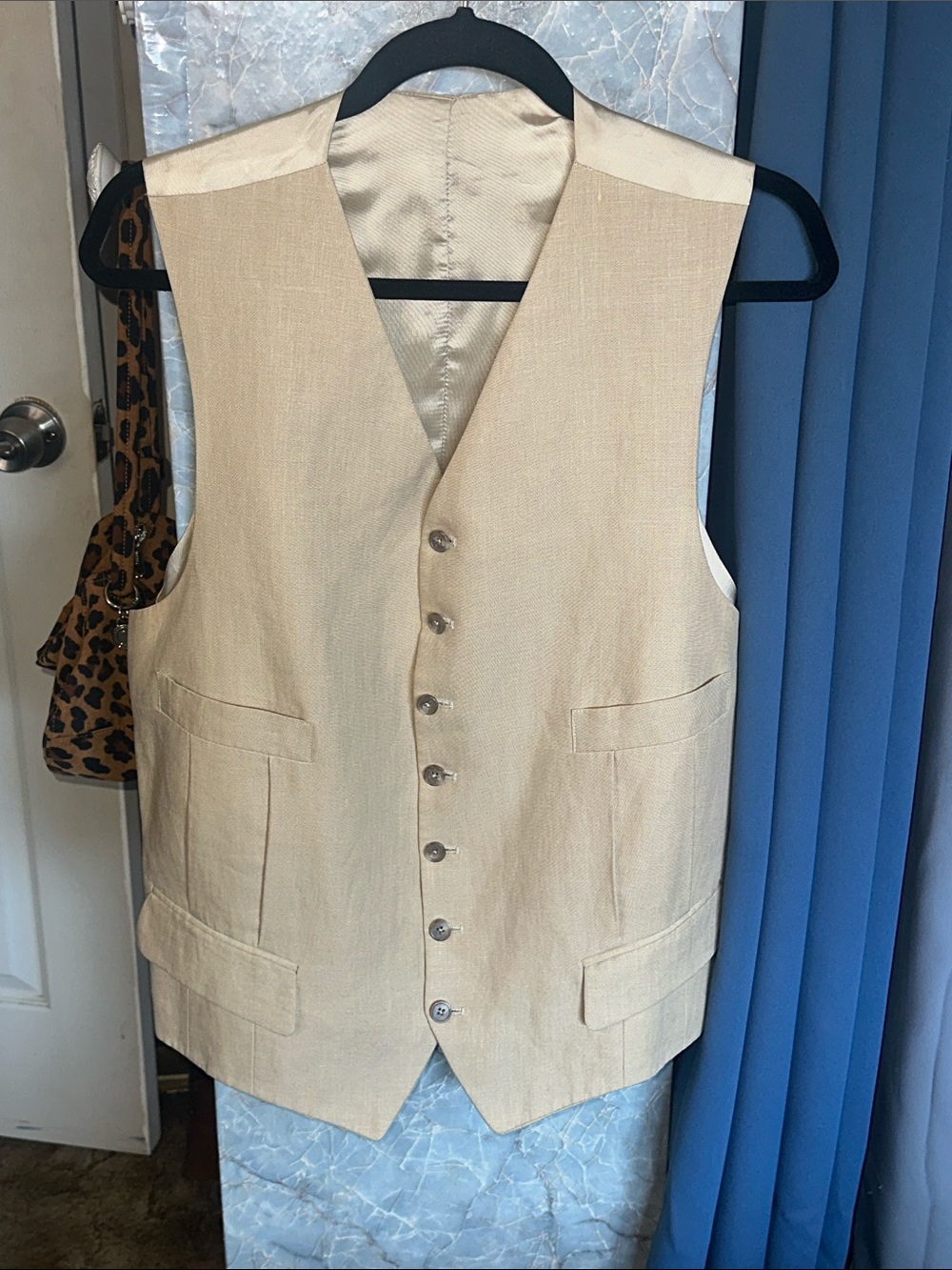 Men's Cream Dress Vest - Tailored Formal Waistcoat